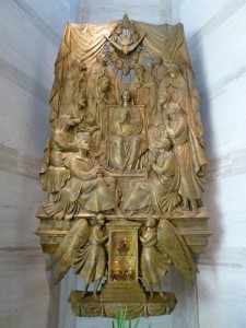 Pentecost bas relief from St. Mary's Cathedral San Francisco